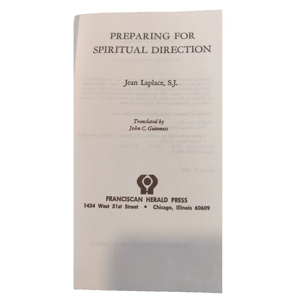 Preparing For Spiritual Direction-Jean Laplace, S.J. 1988-Made in USA - Picture 8 of 9